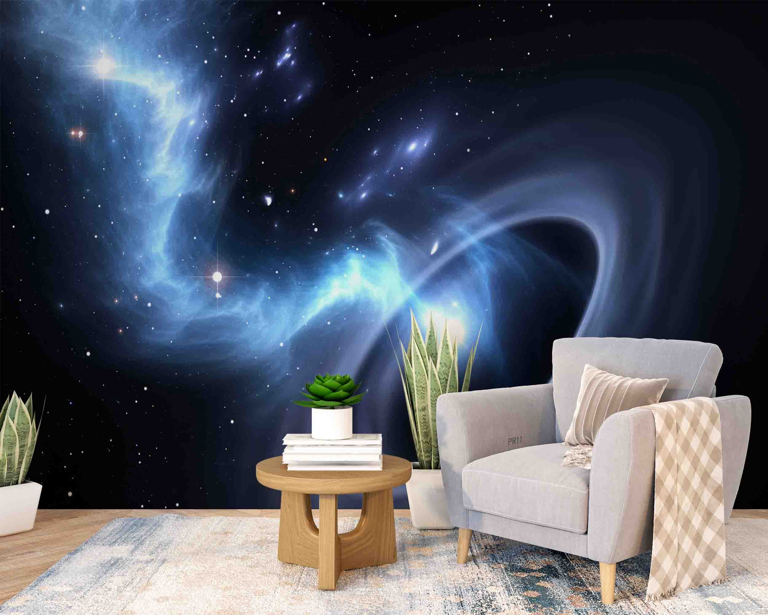 3D Space Stars Nebula Black Hole Wall Mural Wallpaper GD 4849- Jess Art Decoration