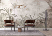 3D Forest Tree Cloud Sky Fog Gray Wall Mural Wallpaper YXL 553