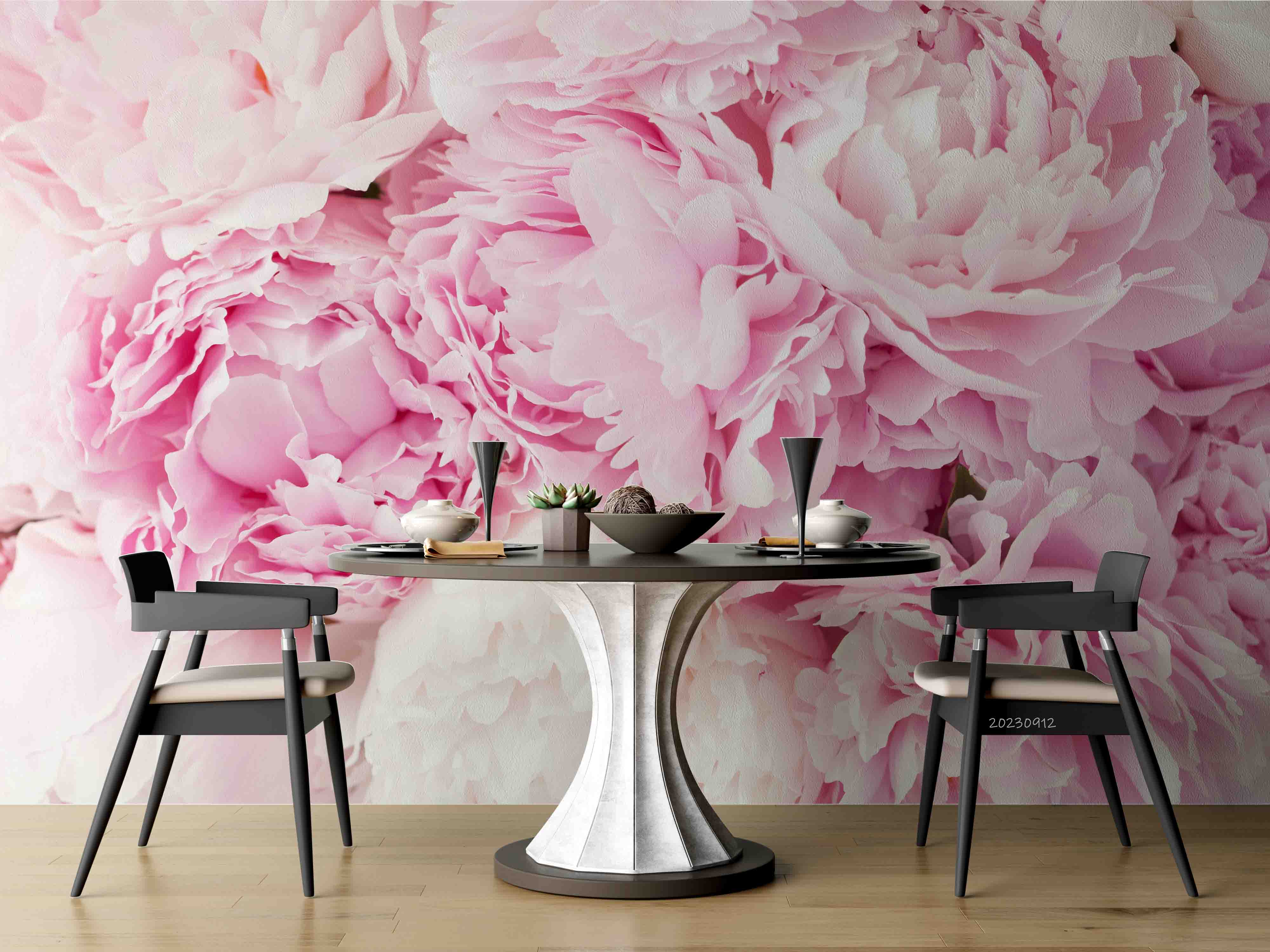 3D Floral Carnation Pink Wall Mural Wallpaper YXL 2597