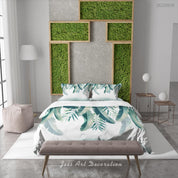 3D Leaf White Quilt Cover Set Bedding Set Duvet Cover Pillowcase 340