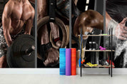 3D Fitness Weightlifting Arm Dumbbell Wall Mural Wallpaper YXL 125