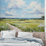 3D Sky Grassland Landscape Oil Painting Wallpaper Wall Mural Wall Decor Wall Art Wall Sticker Remoable Wallpaper LQH 9