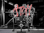 3D Fitness Person Letter Dumbbell Wall Mural Wallpaper YXL 1725