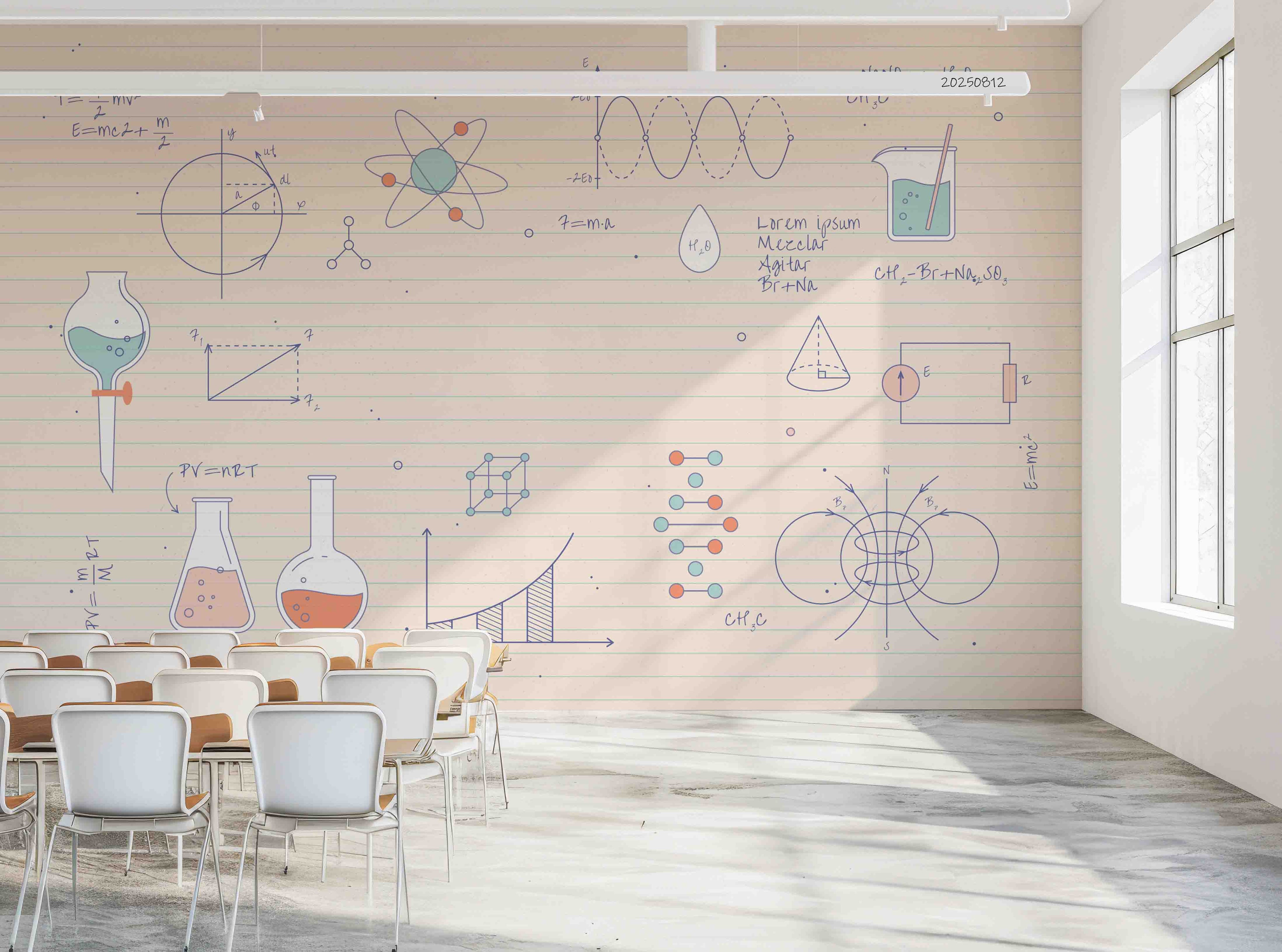 3D School STEM Science Lab Classroom Teaching Aid Math Wall Mural Wallpaper 50