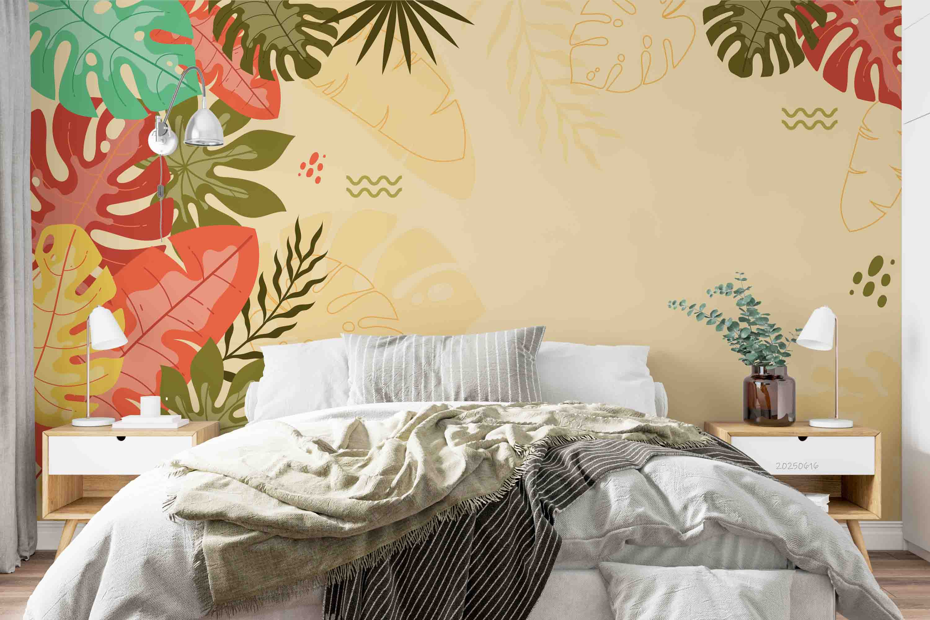 3D Tropical Color Leaf Background Wallpaper Wall Mural Wall Decor Wall Art Wall Sticker Remoable Wallpaper 28