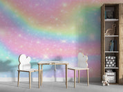 3D Rainbow Twinkle Stars soft rainbow star mural wall mural wallpaper for nursery - view 2