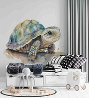 3D Animal Sea Turtle Colours Wall Mural Wallpaper YXL 54