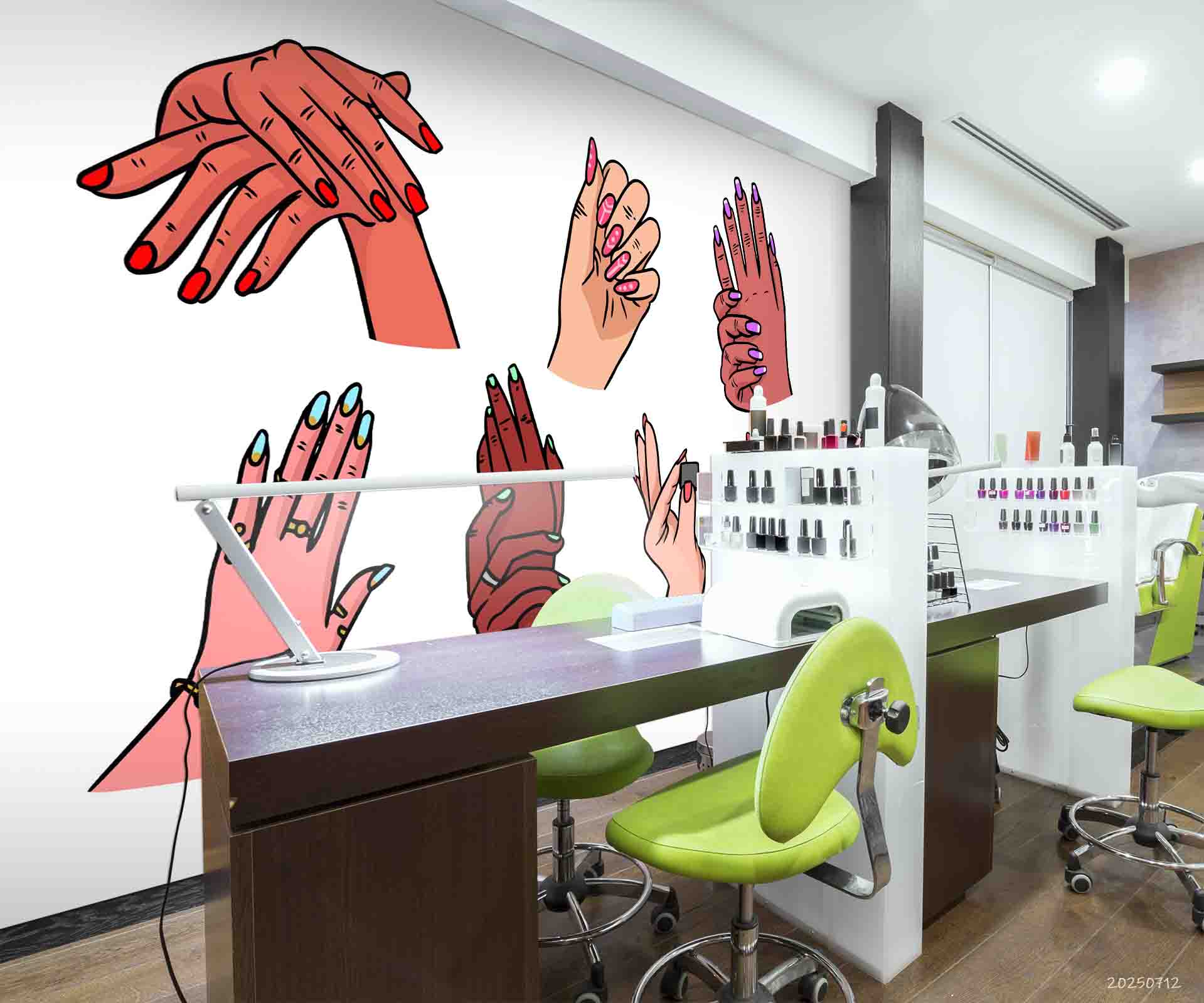 3D Salon Shop Beauty Salon Nail Salon Wall Mural Wallpaper 26
