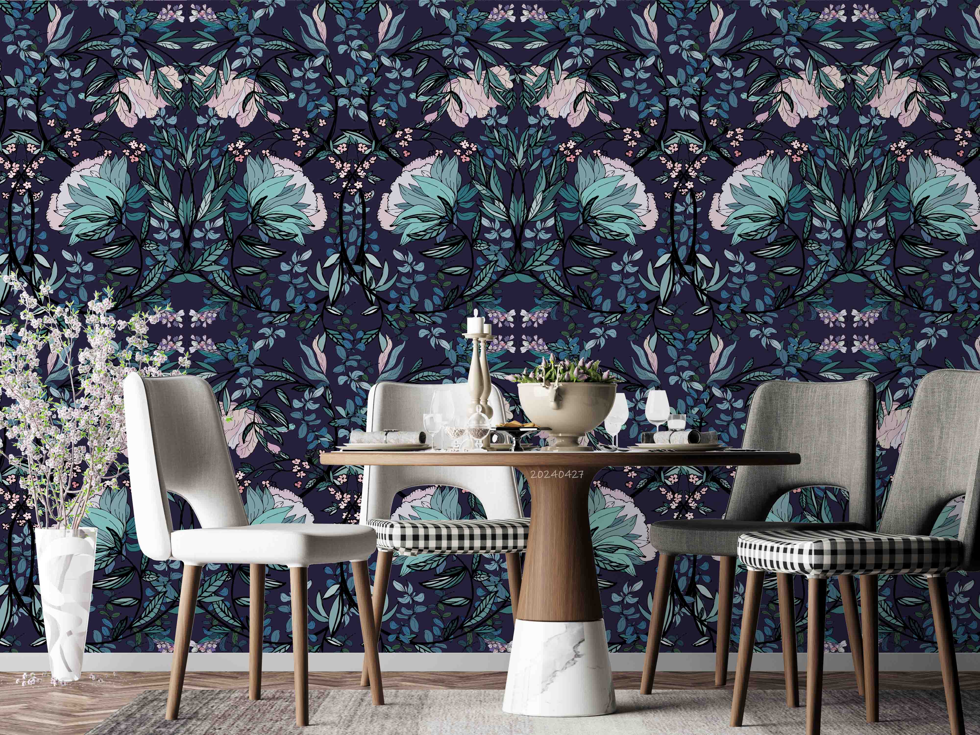 3D Vintage Floral Leaf William Morris Pattern Wallpaper Wall Mural Wall Decor Wall Art Wall Sticker Remoable Wallpaper