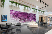 3D Retail Shop Store Market Trade Pink Crystal Wall Mural Wallpaper 24