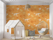 3D Dinosaur Fossil Pattern dinosaur fossil pattern wall mural wallpaper for kids room