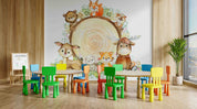 3D Childcare Nursery School Cartoon Kids Animals Wall Mural Wallpaper JN 12