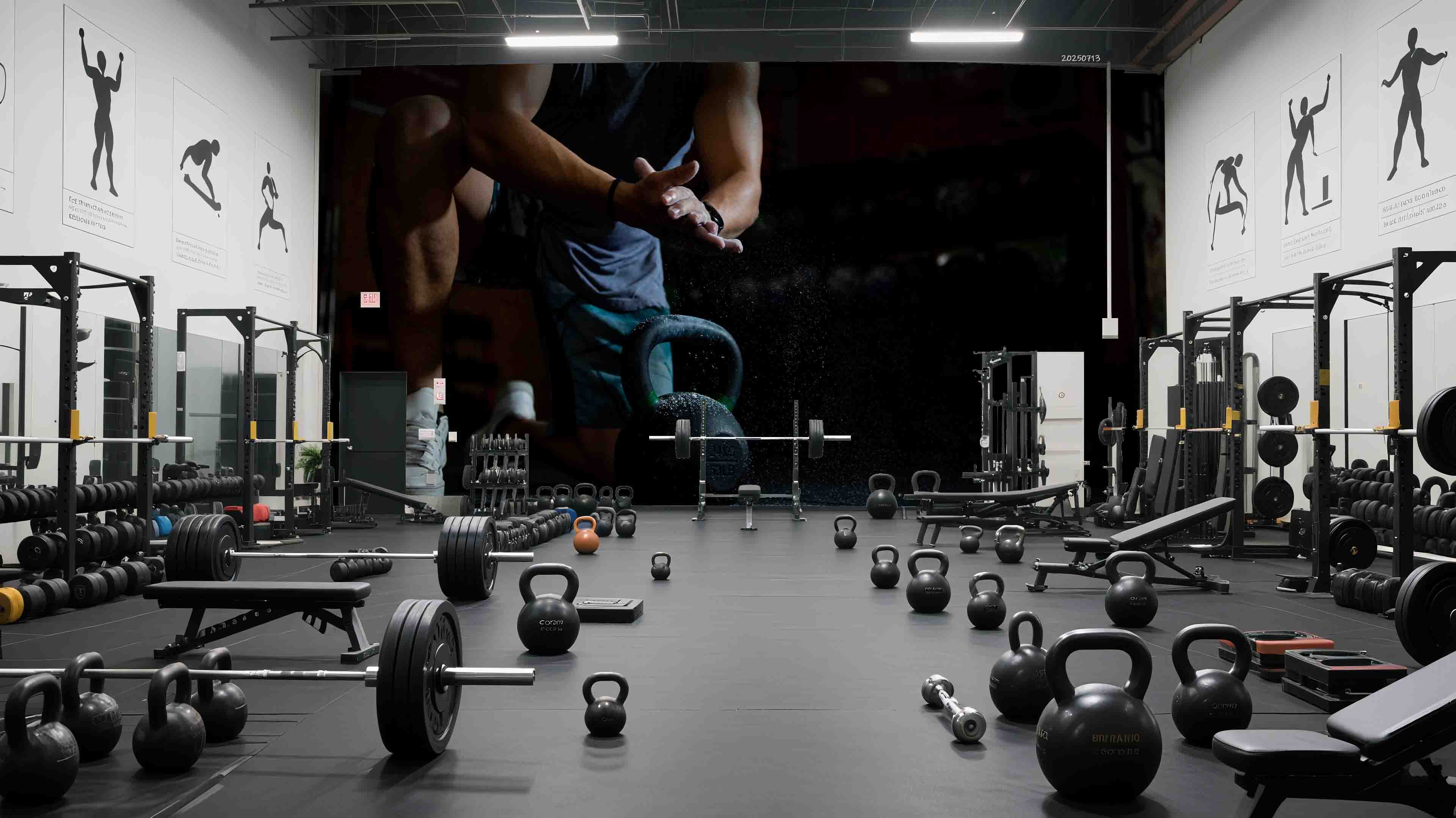 3D Gym Fitness Dumbbell Wall Mural Wallpaper 2