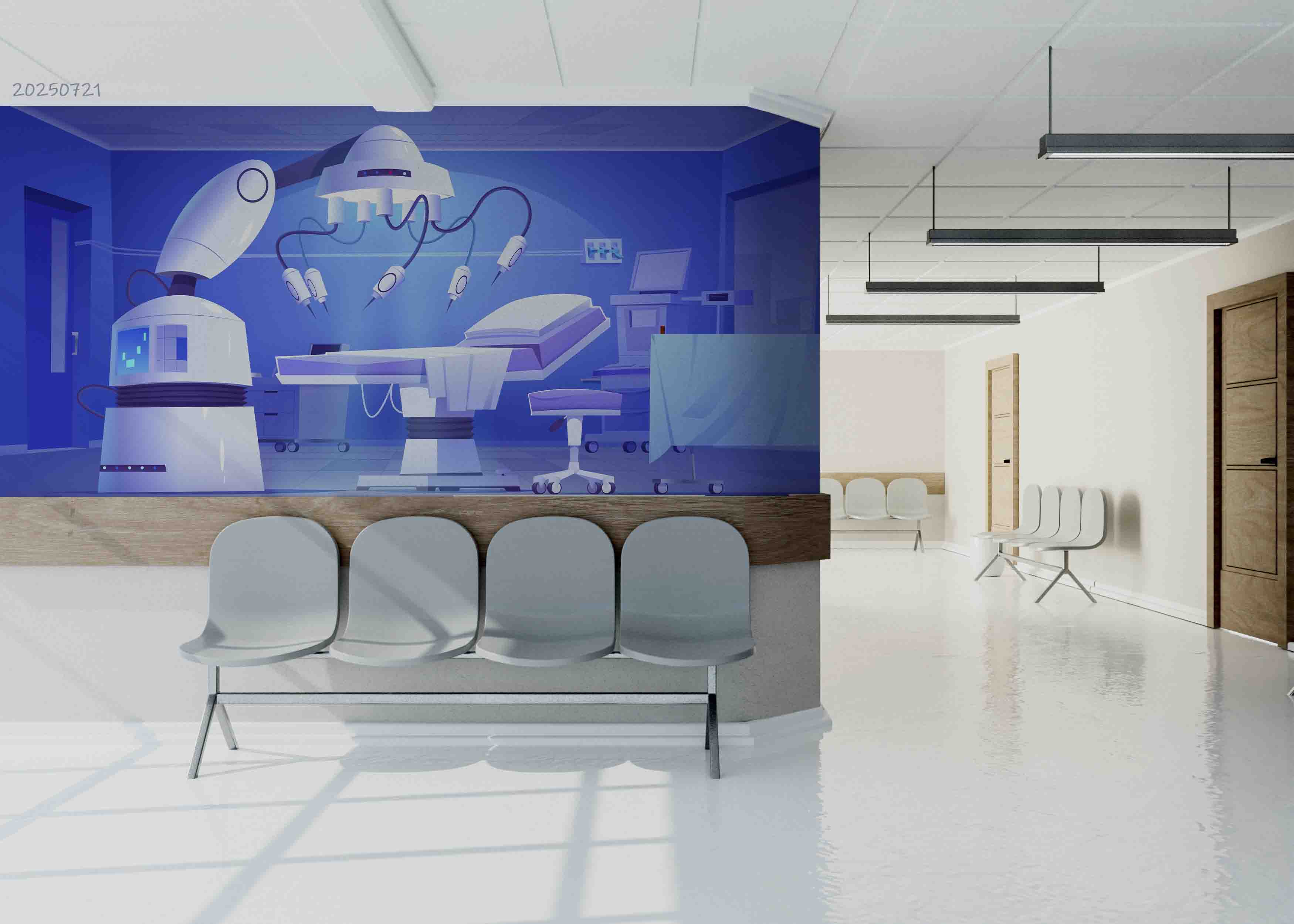 3D Clinic Hospital Rehabilitation Center Operating Room Surgical Lab Wall Mural Wallpaper JN 2