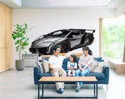 Car Gray Racing Wallpaper racing & cars wall mural for garage, game room or entertainment space - view 2