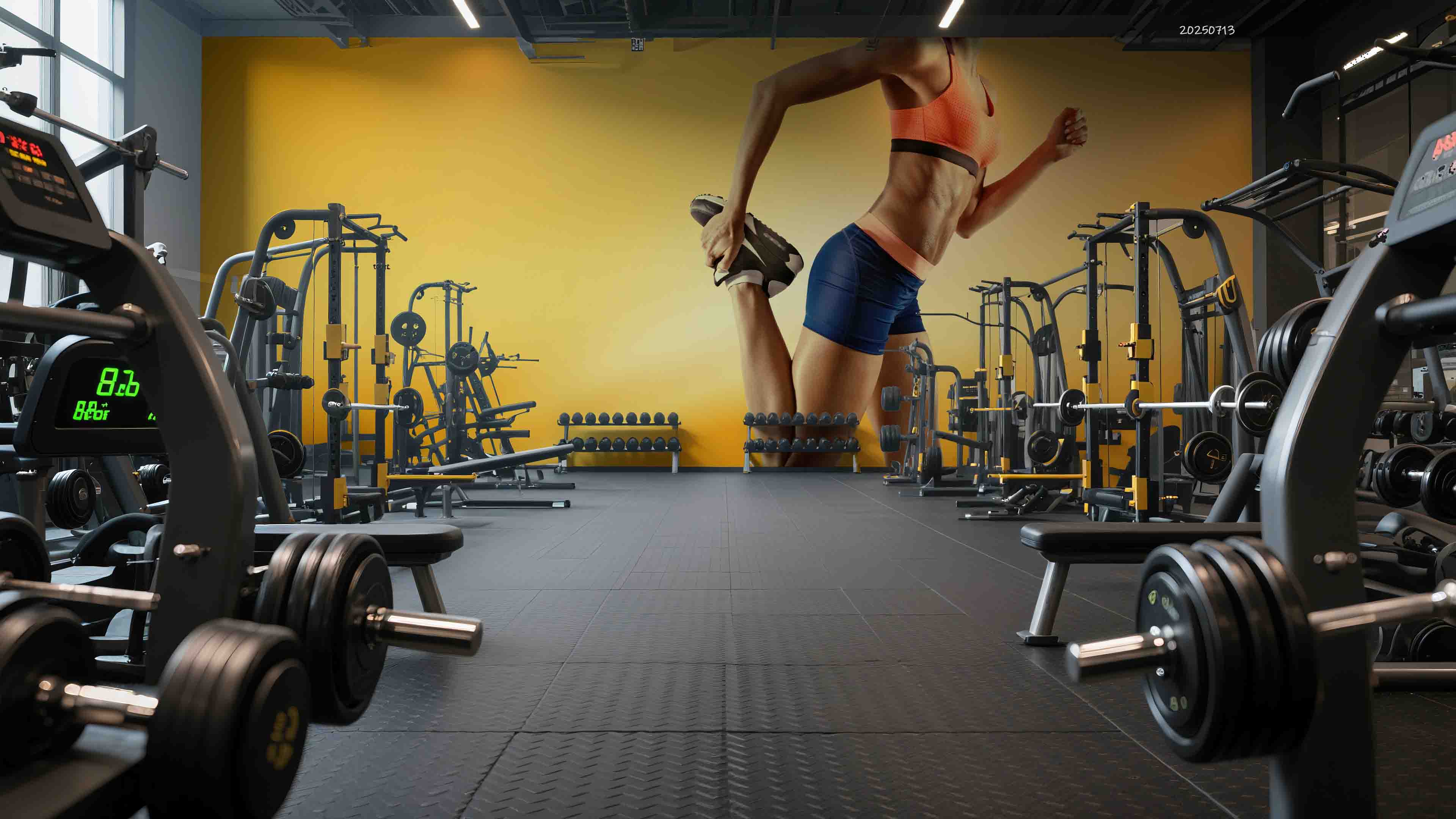 3D Gym Fitness Gymnasium Wall Mural Wallpaper 59