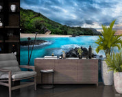 3D Hotel Inn Motel Hostel Resort Manor Scenery Mountains Sea Wall Mural Wallpaper 31