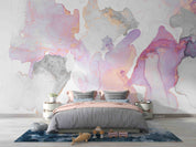 3D Abstract Damaskeen Ellipse Ink And Wash Wall Mural Wallpaper YXL 624