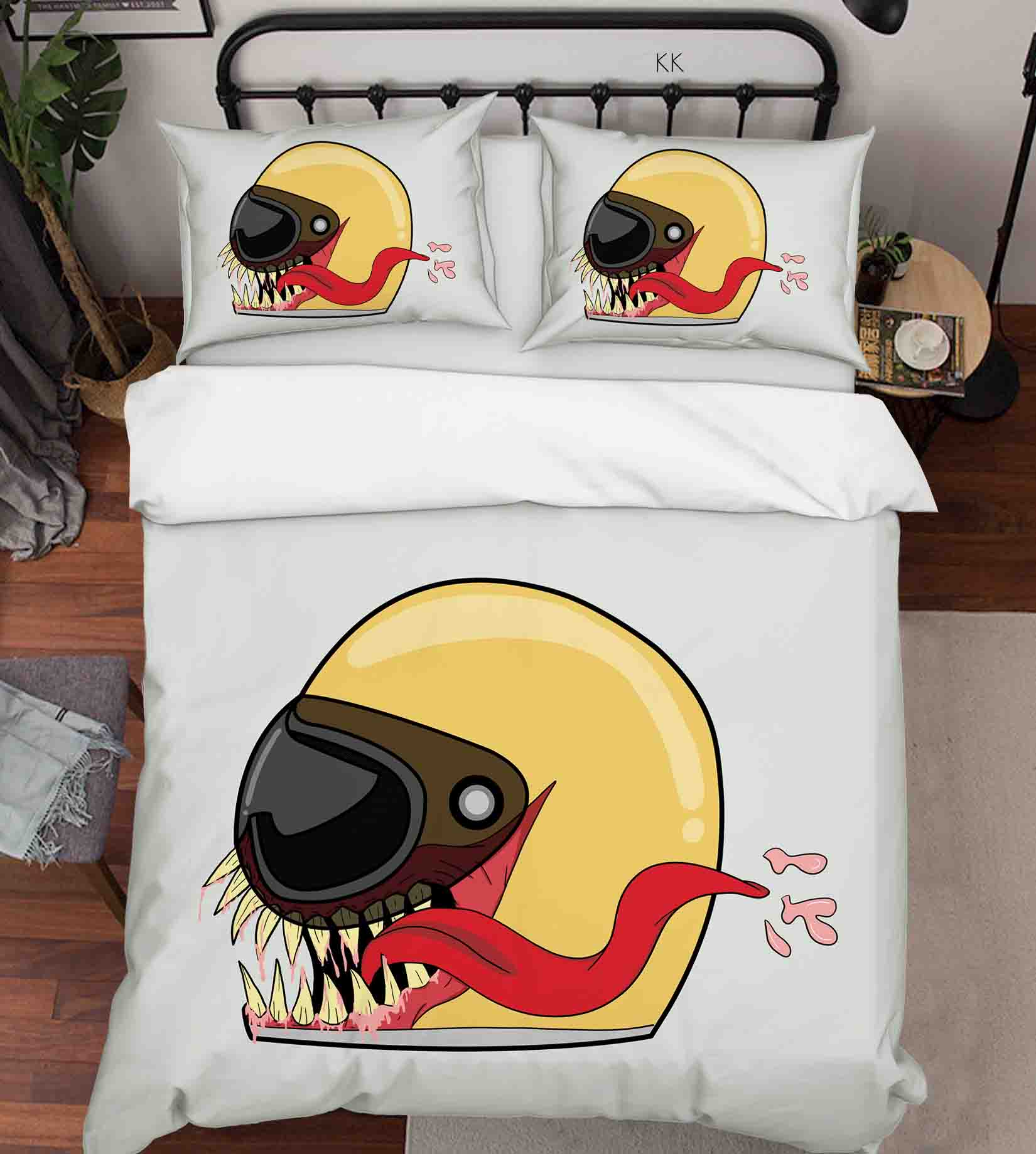 3D Walrus Tooth Tongue Quilt Cover Set Bedding Set Duvet Cover Pillowcase 392