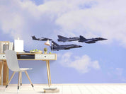 3D Sweden Fifth Generation Fighter Wall Mural Wallpaper GD 5471- Jess Art Decoration