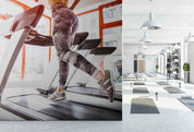 3D Running Machine Leg Gym Window Wall Mural Wallpaper YXL 119