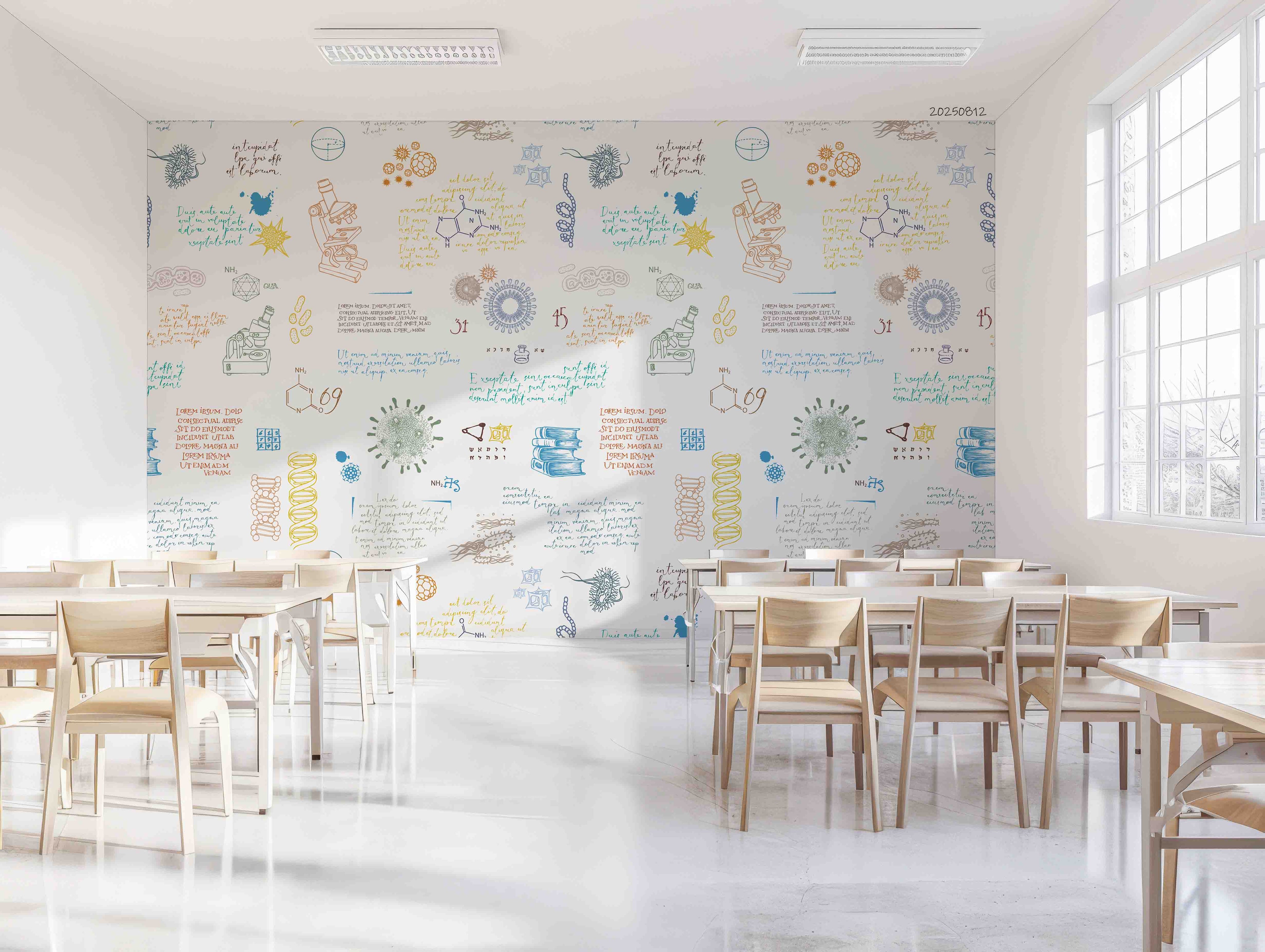 3D School STEM Science Lab Classroom Teaching Aid Biology Wall Mural Wallpaper 13