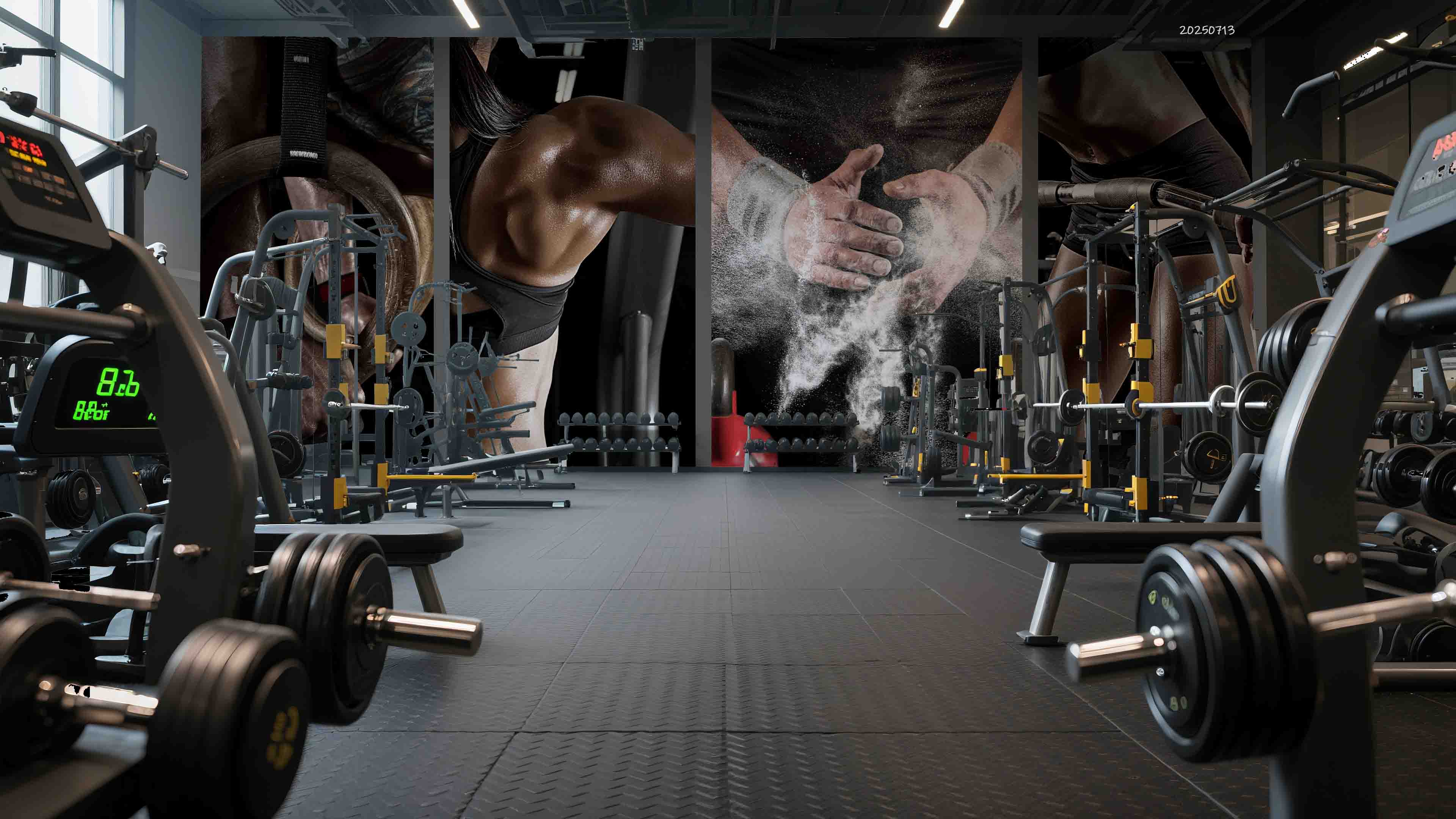 3D Gym Fitness Gymnasium Dumbbell Wall Mural Wallpaper 18