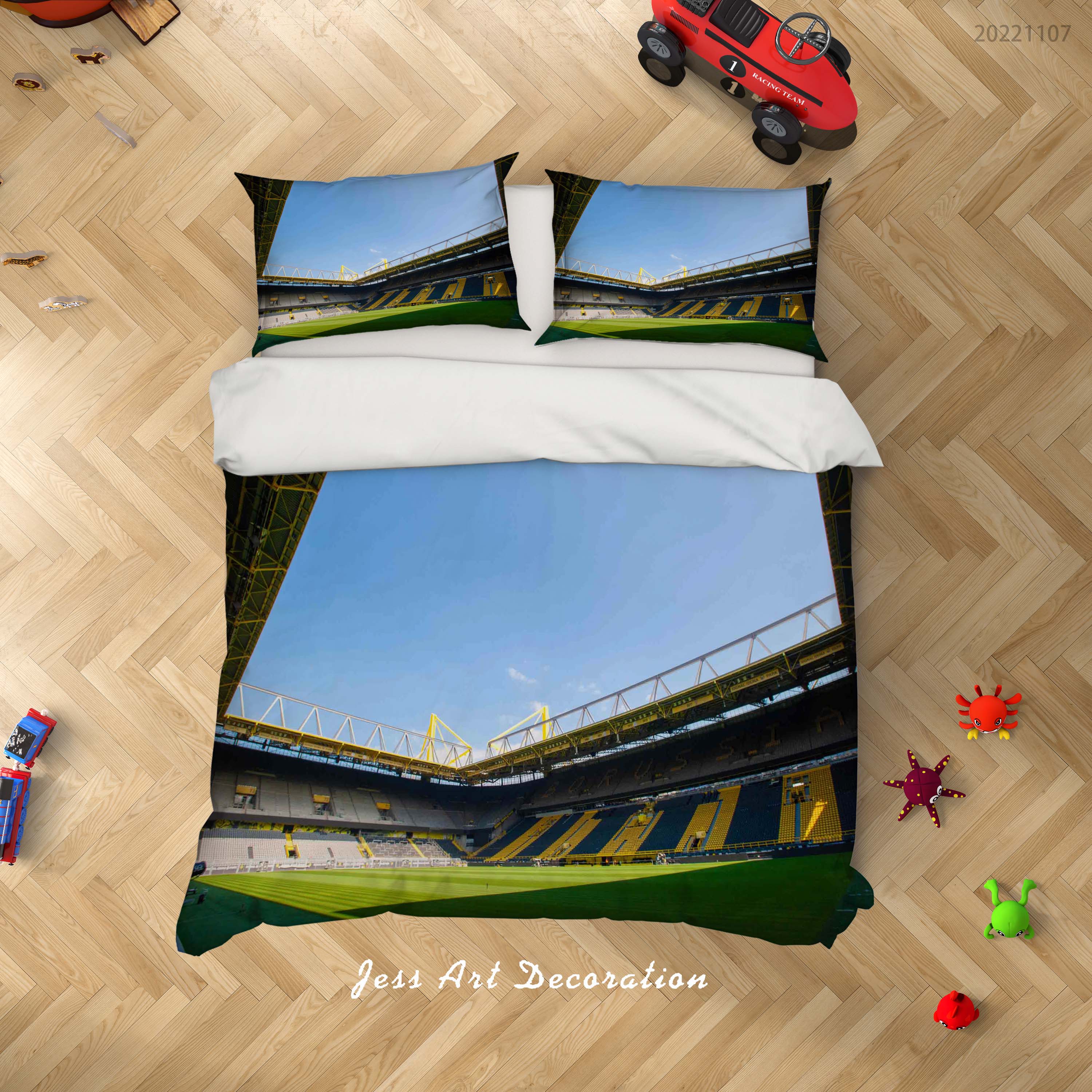3D Borussia Dortmund Bluesky Spectator Seats Quilt Cover Set Bedding Set Duvet Cover Pillowcase 732