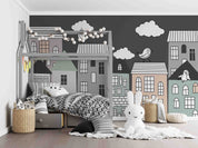 3D Cartoon City Building Kids Wall Mural Wallpaper GD 4453- Jess Art Decoration
