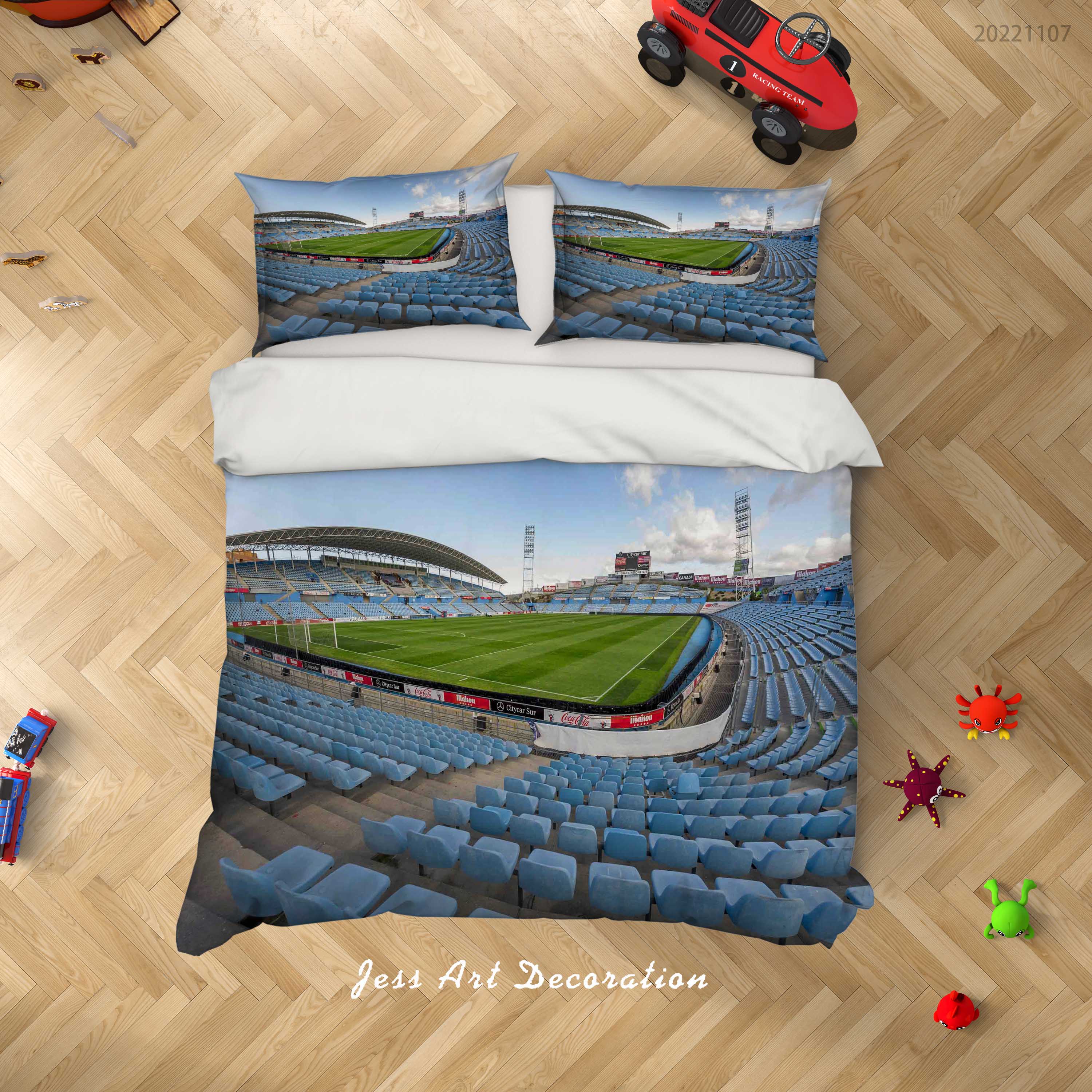3D Getafe CF Spectator Seats Sky Cloud Quilt Cover Set Bedding Set Duvet Cover Pillowcase 819