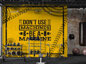 3D Fitness Equipment Weightlifting Yellow Wall Mural Wallpaper YXL 2409