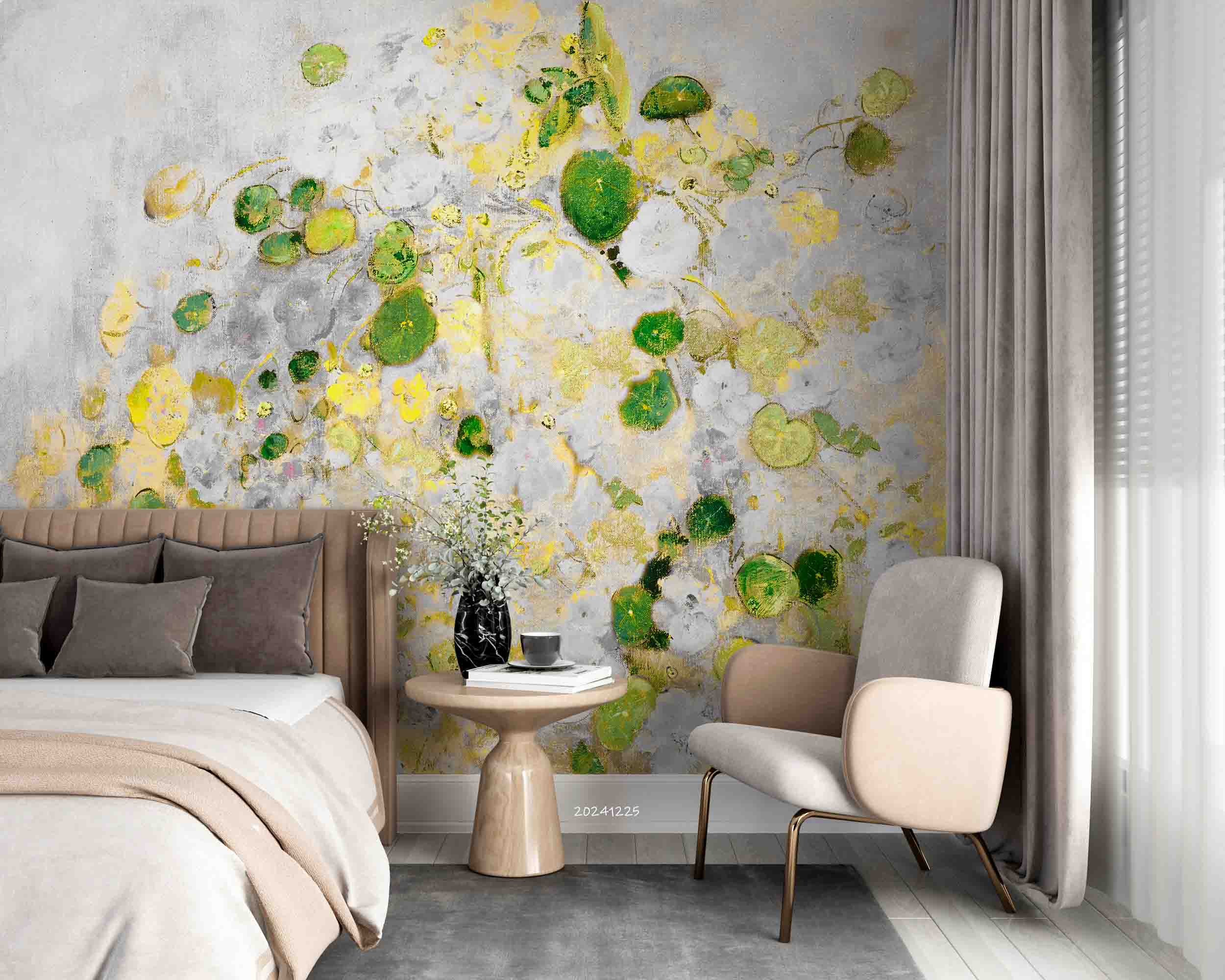 3D Vintage Floral Oil Painting Wallpaper Wall Mural Wall Decor Wall Art Wall Sticker Remoable Wallpaper LQH 10