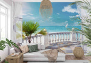 3D Aged Care Retirement Home Gerocomium Rest Home Sea Scenery Wall Mural Wallpaper 15