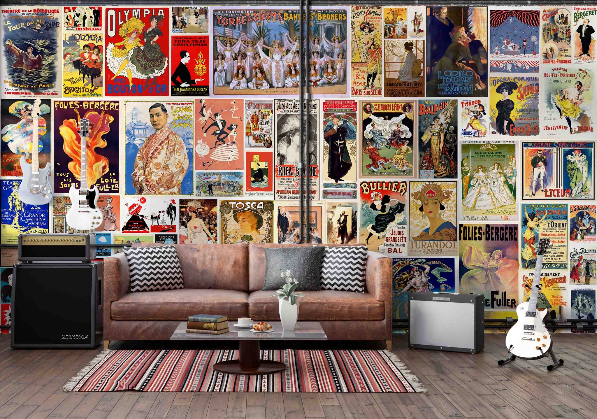 3D Retro Opera Performance Wall Mural Wallpaper YXL 34 – Jessartdecoration