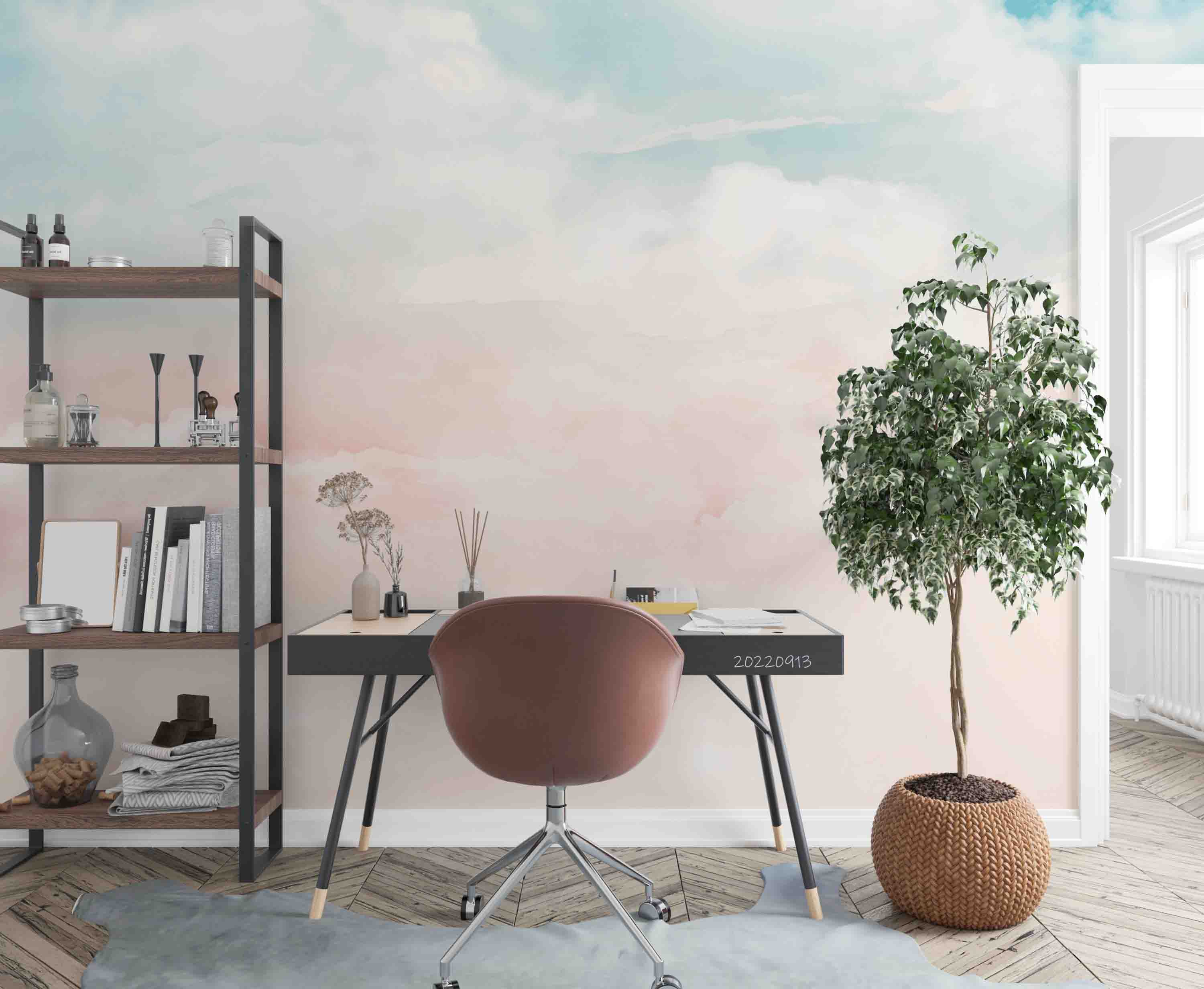 3D Watercolor Pastel Sky Background Wall Mural Wallpaper GD 3539- Jess Art Decoration