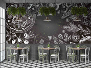 3D Restaurant Snack Bar Diner Fast Food Pizza Wall Mural Wallpaper 53