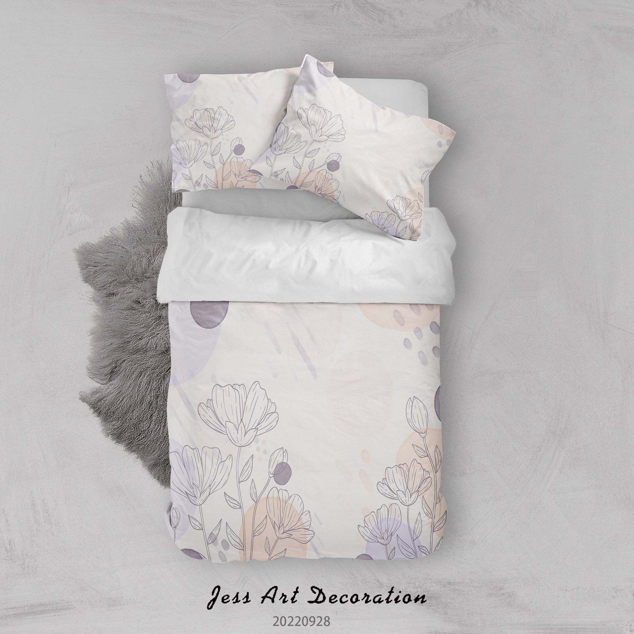 3D Floral Dandelion Quilt Cover Set Bedding Set Duvet Cover Pillowcase 289
