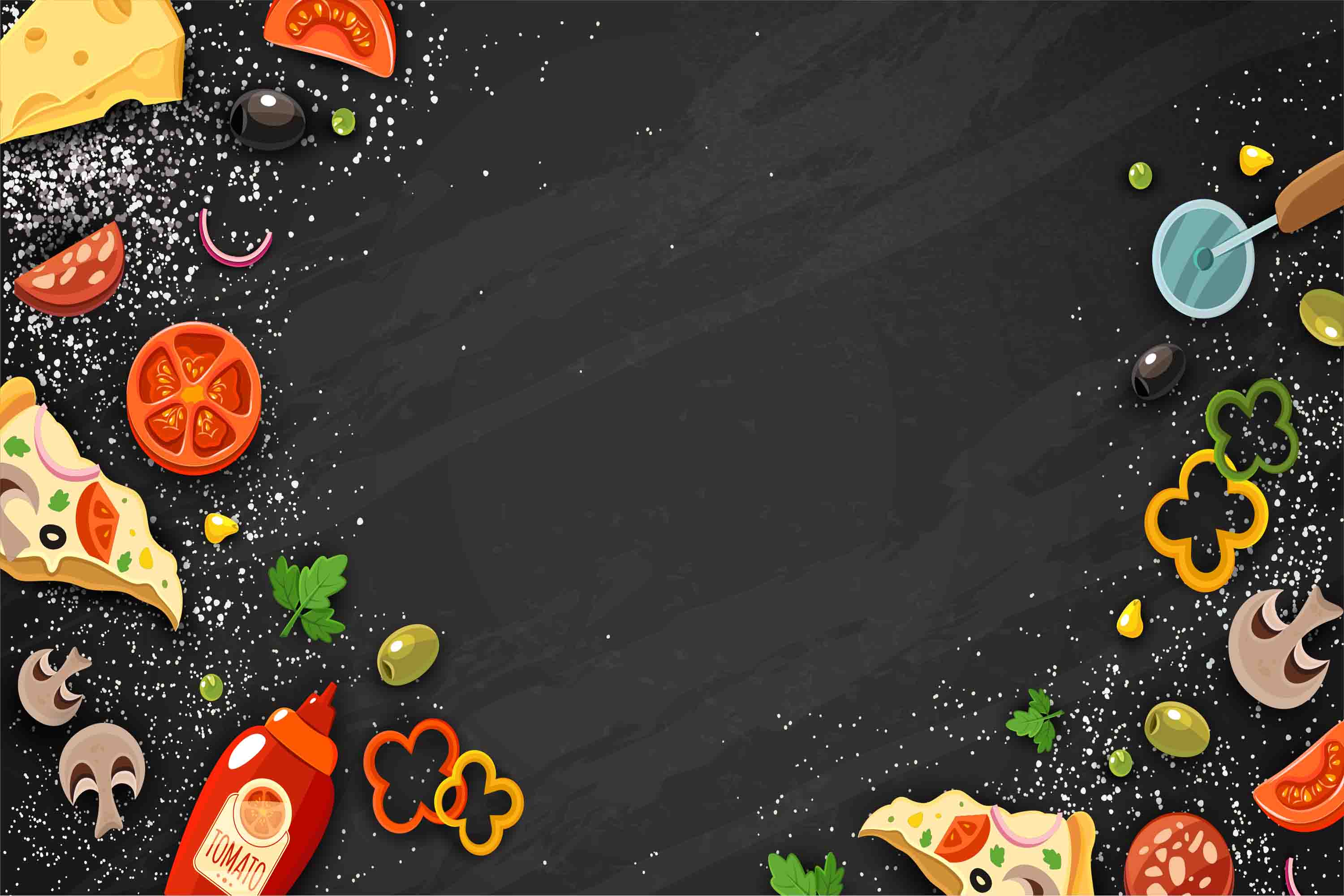 3D Restaurant Snack Bar Diner Fast Food Pizza Wall Mural Wallpaper 61