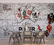3D Abstract Art Graffiti Poker Wall Texture Wall Mural Wallpaper GD 3814- Jess Art Decoration