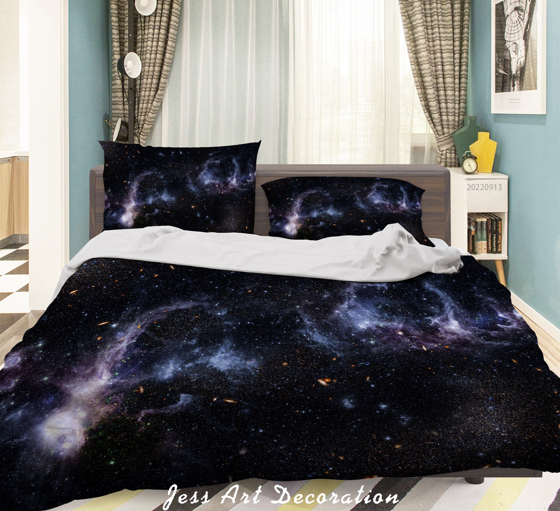 3D Starry Sky Star Ripple Quilt Cover Set Bedding Set Duvet Cover Pillowcase 121