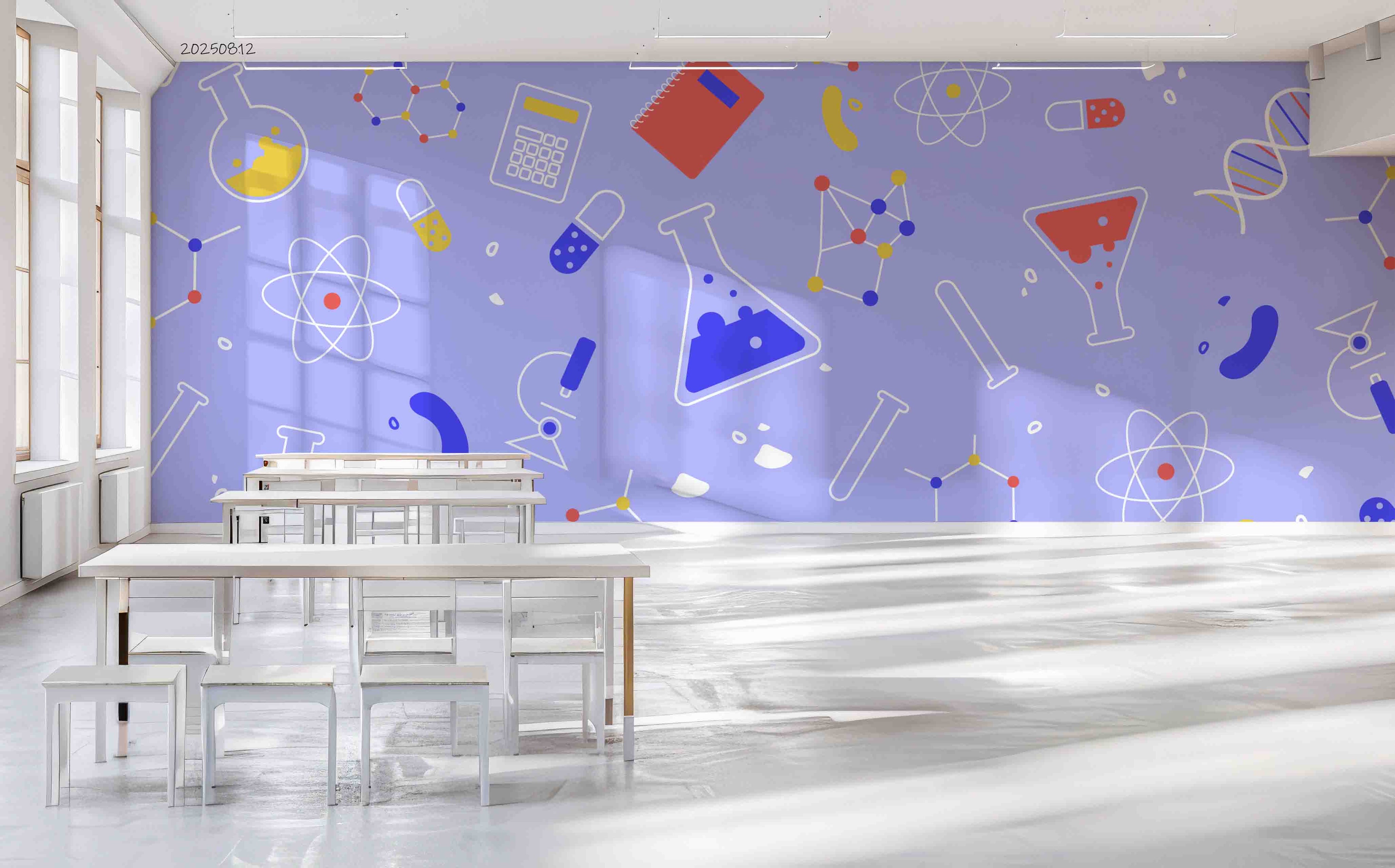 3D School STEM Science Lab Classroom Teaching Aid Chemistry Wall Mural Wallpaper 52