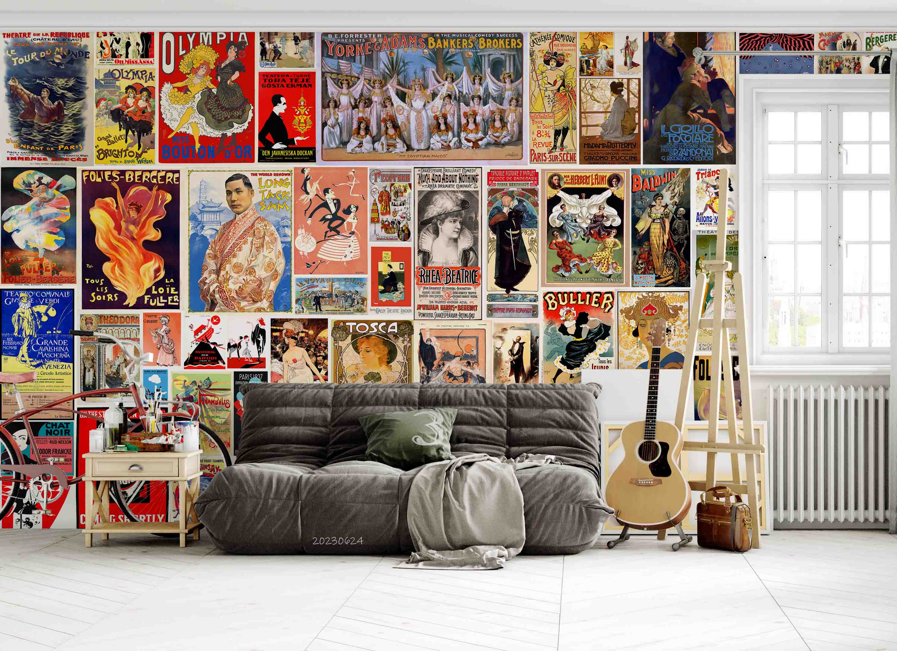3D Retro Opera Performance Wall Mural Wallpaper YXL 34- Jess Art Decoration