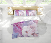 3D Watercolour Floral Quilt Cover Set Bedding Set Duvet Cover Pillowcase 542