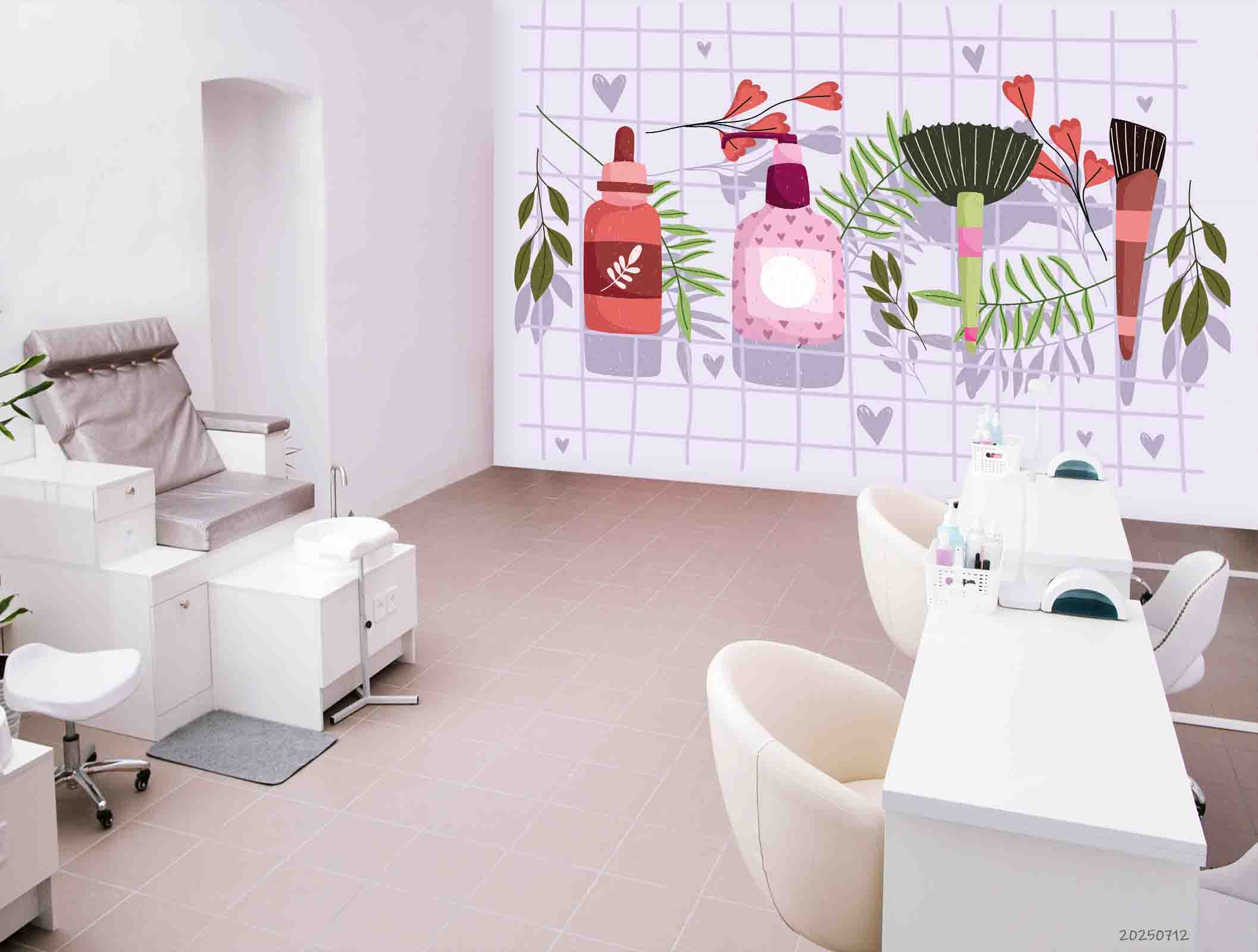 3D Salon Shop Beauty Salon Manicure Set Manicure Tools Wall Mural Wallpaper 12