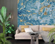 3D Aged Care Retirement Home Gerocomium Rest Home Marble Blue Wall Mural Wallpaper 29