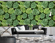 3D Tropical Green Monstera Leaf Pattern Wall Mural Wallpaper GD 5150- Jess Art Decoration
