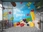 3D Ice Cream Popsicle Blue Sunlight Wall Mural Wallpaper YXL 2332