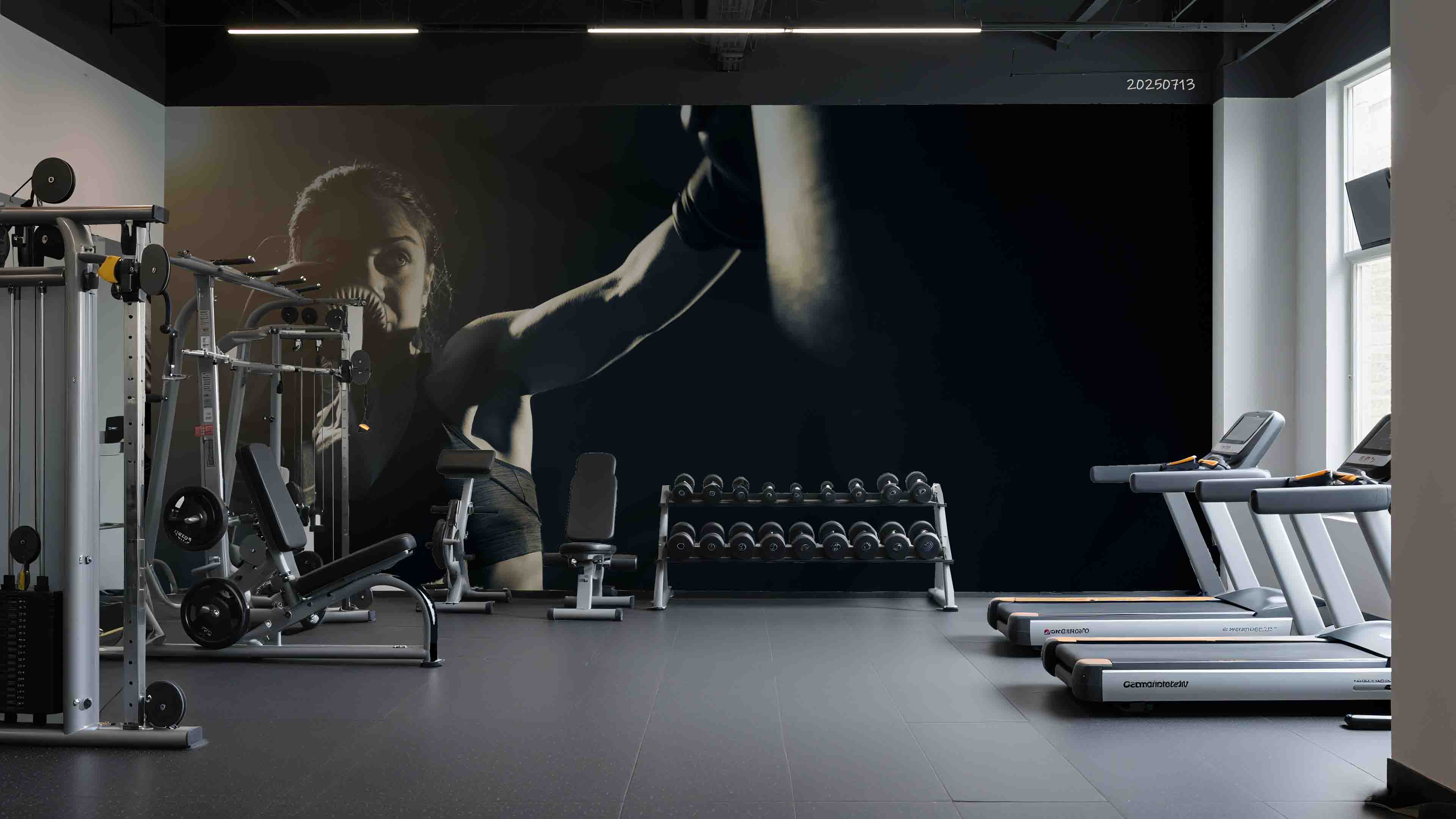3D Gym Fitness Gymnasium Boxing Wall Mural Wallpaper 47