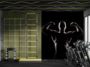 3D Gym Poster Man Abdominal Muscle Wall Mural Wallpaper YXL 72