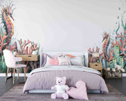 3D Animal Sea Horse Conch Dot Sea Wall Mural Wallpaper YXL 58